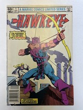 Hawkeye#1 KEY Origin Of Hawkeye & Mockingbird, NEWSSTAND 1983 Marvel Comics picture