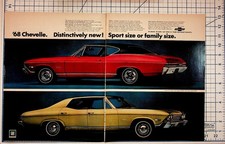 1968 Chevrolet Chevelle Original Magazine Ad Vintage Car Malibu Coupe Sedan picture