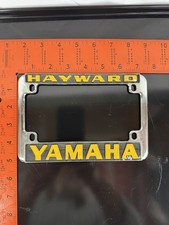 Vintage Hayward Yamaha California Metal Motorcycle License Frame Rare picture
