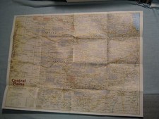 CENTRAL PLAINS MAP THE MAKING OF AMERICA HISTORY National Geographic Sept. 1985 picture