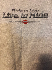 Harley-Davidson Fischer’s H-D Elgin IL Live to Ride Gray Sleeveless Shirt picture
