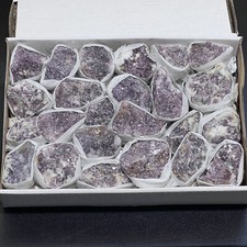 Lilac Lepidolite Crystals (Avg 3 LBs) Box Flat Bulk Wholesale Lot Rough Stones picture