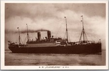 Vintage 1910s HAMBURG-AMERICA LINE Real Photo RPPC Postcard 