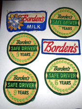 6 Vintage Borden's Dairy Patches Safe Driver picture