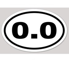 0.0 I Don't Run Anti Running Funny Oval Sticker 3.25x5 Vinyl Bumper Sticker picture