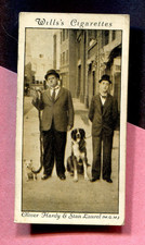 1937 WILLS CIGARETTES CINEMA STARS 3RD SERIES TOBACCO CARD #7 LAUREL & HARDY picture