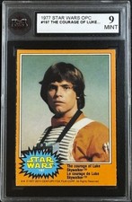 1977 O-Pee-Chee Star Wars 197 The Courage of Luke Skywalker OPC Card MINT KSA 9 picture