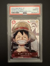 One Piece Card Monkey D. Luffy P-001 25th Anniversary Promo - PSA 10 GEM MT picture
