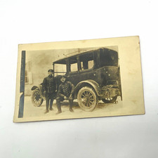 WW1 German Officers Antique RPPC Postcard VTG Military Automobile Staff Car picture