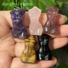 5x natural Mixed Women Naked quartz crystal carved skull Figurines Reiki healing picture