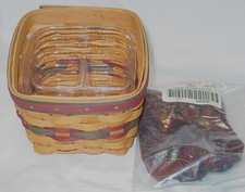 NEW 1998 LONGABERGER FATHERS DAY BASKET WITH PROTECTOR & LINER picture