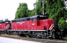 BURLINGTON JUNCTION 1607     ORIGINAL TRAIN SLIDE picture