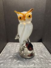 Dale Tiffany Artglass White OWL Murano Style  picture