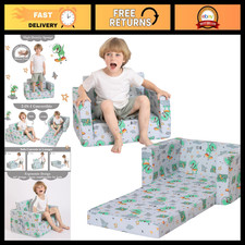 lasoftan Kids Sofa for Toddler, 2-in-1 Toddler Couch Fold Out, Convertible Sofa picture