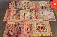 Vintage VICTORIAN STYLE Assorted CALENDARS Lot of 21 picture