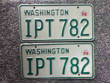 Washington License Plate Pair 1976 gorgeous picture
