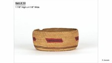 Makah basket with lid; 2 1/2