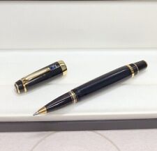Luxury Bohemia Resin Series Bright Black+Gold Clip 0.7mm nib Rollerball Pen picture