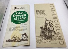 Vintage Disneyland 1957 Tom Sawyer  Island And WDW Treasure Island Brochures ￼￼ picture