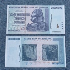 Uncirculated Zimbabwe 100 Trillion Dollar Banknote UNC Currency Notes Collection picture