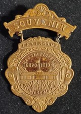 1894 Lexington Manufacturers Exposition Souvenir Pin Badge. Excellent. Our h1075 picture