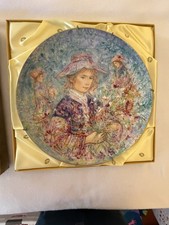 Edna Hibel Flower Girl of Provence Commemorative Plate in Box picture