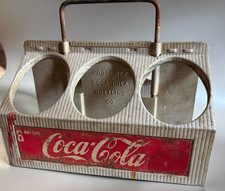 Coca-Cola 1950s Vintage Aluminum Metal 6-Pack Bottle Carrier Holder picture