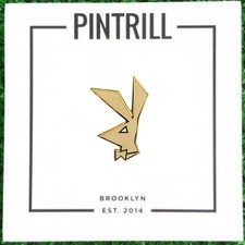 ⚡RARE⚡ PINTRILL x NATUREL Gold Playboy Bunny Pin *BRAND NEW* 🐇 picture