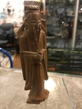 Vintage Antique Soap Stone Asian Wise Man Buddha Figure picture