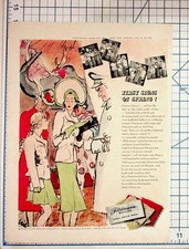Vintage 1940s Forstmann Woolens Fashion Ad Print Art Eric Spring Style NYC picture