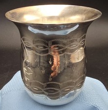 1800's French H. Ruolz G84 Silver Flared Top Kiddush Tumbler Cup picture
