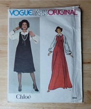 Vogue Paris MISSES JUMPER & BLOUSE #1265 Chloe Size: 16 ©1975 UNCUT picture