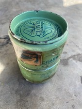 Vintage Clover Brand Duplex Coarse Fine Valve Grinding Compound Tin Can 3/4 Full picture