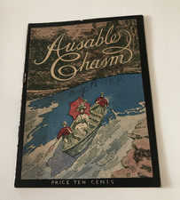 Ausable Chasm Vintage Early 1900's Art Deco Photo Travel Booklet-Brochure picture
