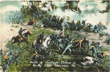 Gettysburg PA Death of Lt Cushing Bloody Angle Civil War Divided Back Postcard picture
