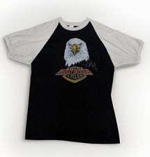 Vintage Late 70’s/Early 1980s Harley Davidson Eagle Raglan Tee picture