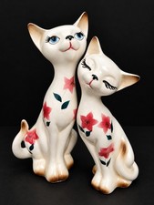 Vintage Japan Ceramic Cat Salt Pepper Shakers Pair 6