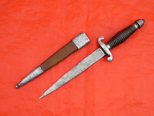 FINE ANTIQUE PROSTITUTE DAGGER KNIFE DECORATED BLADE SPAIN TOLEDO 19th century picture