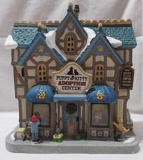 Lemax Christmas Village PUPPY & KITTEN ADOPTION CENTER Porcelain Building Light picture