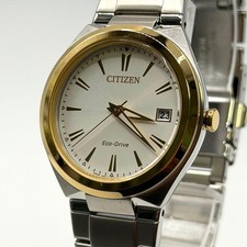 Citizen Quartz Men Watch Silver Gold Two-Tone Solar picture