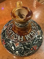 Antique Doulton Lambeth Scotch Liquor Jug GW Scott Holly Emily Welch Stoneware picture