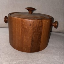 Vintage Dansk Designs Denmark Teak Ice Bucket  MCM Cool Lid JHQ Quistgaard Love picture