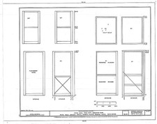 Ewing Cabin Forest Drive Door Window Details 1930s Charleston SC Blueprint picture