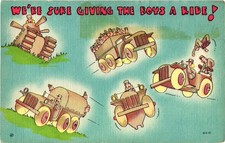 WWII Era Humorous Military Cartoon Postcard - 