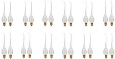 Lot of 24 Primitive Silicone Country Candle Lamp, Chandelier Light Bulbs 5 watt picture