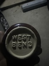 Vintage  Of 2 West Bend Brown Small Individual Bean Pot Crock Farmhouse picture