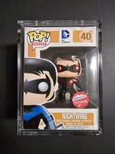 Funko Pop Heroes Nightwing 40 Fugitive Toys Exculsive Red Metallic w/ Pop Armor picture