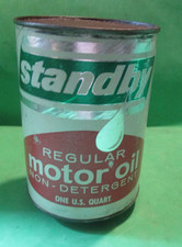 Vintage STANDBY REGULAR MOTOR OIL NON DETERGENT COMPOSITE Oil Can 1 US QT EMPTY picture