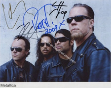 Metallica Band Signed Autograph 8x10 Photo Rock Music James Hetfield Lars  HD235 picture