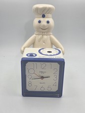 Vintage Pillsbury Doughboy Clock Radio 1986 9.5 Inches Quartz Clock Untested  picture